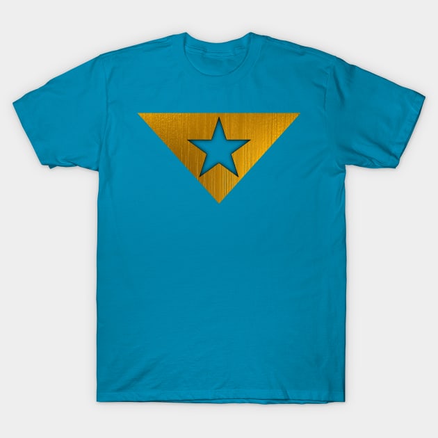 BOOSTER GOLD LOGO (STAR COLOR MATCHES TEESHIRT) T-Shirt by TSOL Games